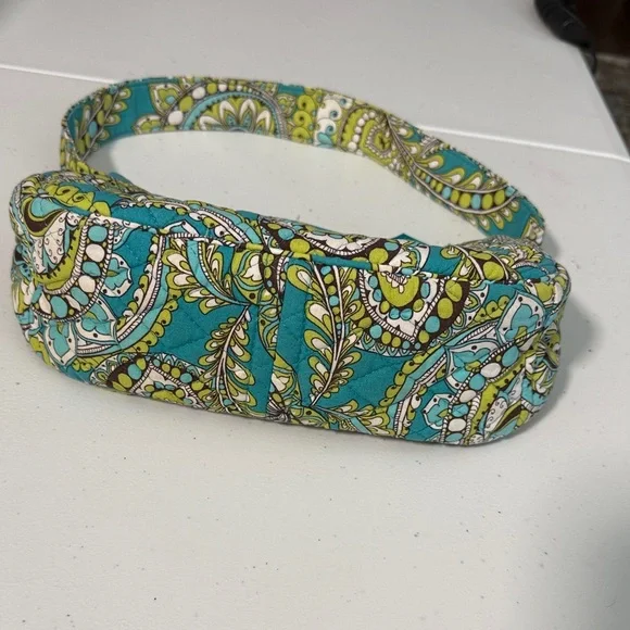 Vera Bradley Maggie Peacock Shoulder Bag Turquoise/Lime/Teal Paisley Print - Picture 8 of 8